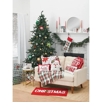 C&F Home Poinsettia Christmas Printed & Embellished Throw Pillow 2 C&F Home Poinsettia Christmas Printed & Embellished Throw Pillow - Image 2