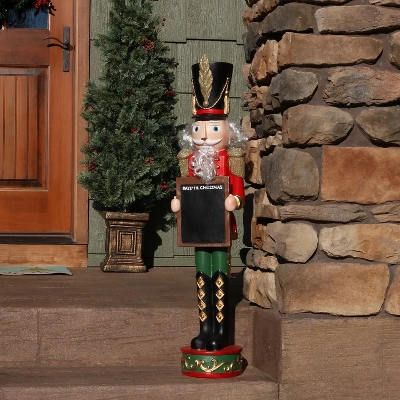 Sunnydaze Decor Sunnydaze Indoor/Outdoor Porch Or Living Room Polyresin Friedrich The Nutcracker With Sign Christmas Holiday Decoration - 36" 5 Sunnydaze Decor Sunnydaze Indoor/Outdoor Porch Or Living Room Polyresin Friedrich The Nutcracker With Sign Christmas Holiday Decoration - 36" - Image 5