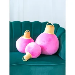 Shiraleah Pink Christmas Ornament Bauble Pillow, Small -Northlight Holiday Outlet Store GUEST f3e536f3 4d17 4a06 9f8b b10f32f8eaf6