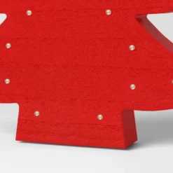 12" Battery Operated Lit Wood Christmas Tree Figurine - Wondershop™ Red -Northlight Holiday Outlet Store GUEST f457e534 ae93 4df1 b94a 6d4266654b15