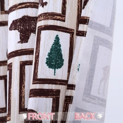 Christmas Small Kitchen Tier Curtains And Valanve Curtains With Animals Print 2 Christmas Small Kitchen Tier Curtains And Valanve Curtains With Animals Print - Image 2