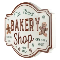 Northlight 18" Mrs. Claus' Bakery Shop Metal Christmas Wall Sign -Northlight Holiday Outlet Store GUEST fc3507e9 77d2 45f8 a3c3 170eae682419